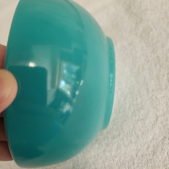 Vintage Fire King teal cereal bowl - Picture 1 of 3